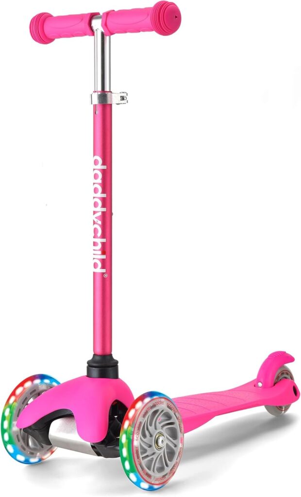 3 Wheel Scooters for Kids, Kick Scooter for Toddlers 3-6 Years Old, Boys and Girls Scooter with Light Up Wheels, Mini Scooter for Children