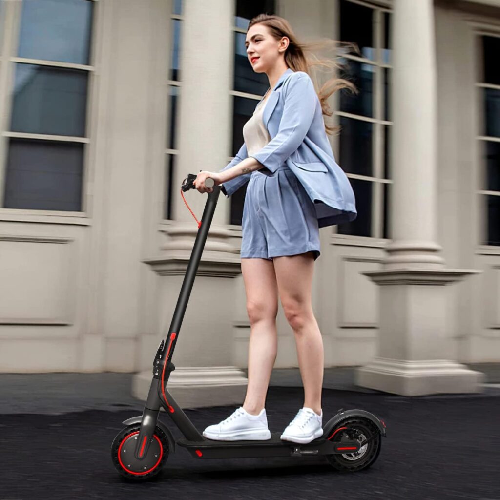 Amazon.com : VOLPAM Electric Scooter, 350W/500W Motor, 19 Mph/21Mph Top Speed, Max 19/22 Miles Long-Range, Portable Folding Commuting Scooter with Double Braking System and App (8.5 inches Solid Tires) : Sports  Outdoors