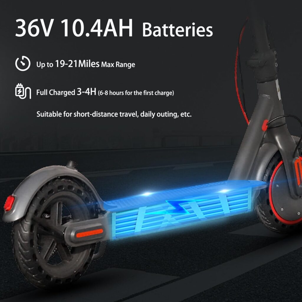Electric Scooter for Adults Teens,350W Electric Scooter Up to 19MPH  19-21Miles Range Sport Foldable Scooter Double Braking Electric Scooters for Commuter,8.5 Tires Electric Scooter for Adults