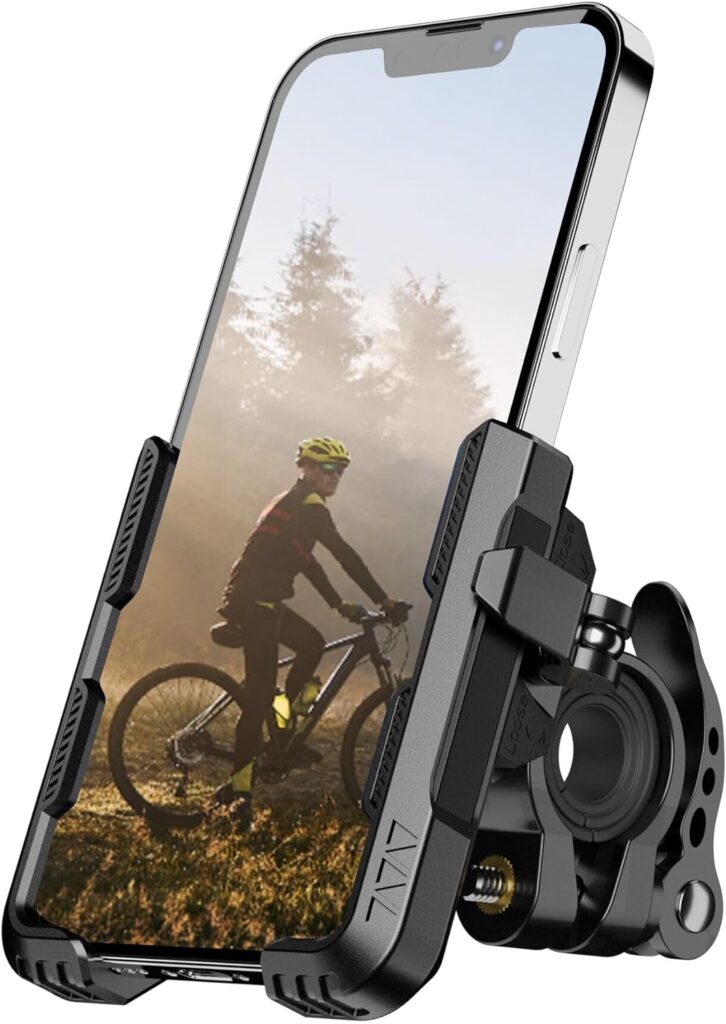 Eowihor Bike Phone Mount for Electric, Mountain, Scooter, and Dirt Bikes -360°rotatable Bike Phone Holder- Bike Phone Holder Suitable for Smartphones from 4.0-7.0 inches.