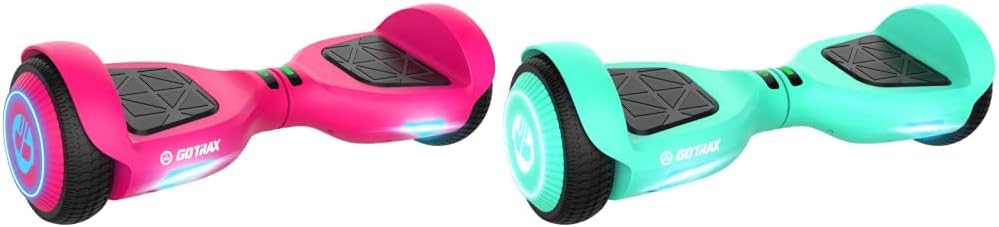 Gotrax Edge Hoverboard with 6.5 LED Wheels  Headlight, Top 6.2mph  2.5 Miles Range Power  Edge Hoverboard with 6.5 LED Wheels  Headlight, Top 6.2mph  2.5 Miles Range Power by Dual 200W Motor