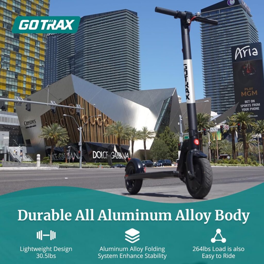 Gotrax XR Series Electric Scooter -8.5 Pneumatic Tires, Max 16/18Miles Range and 15.5Mph Speed Power by 300W Motor, Aluminum Alloy Body and Cruise Control for Foldable Commuter E-Scooter for