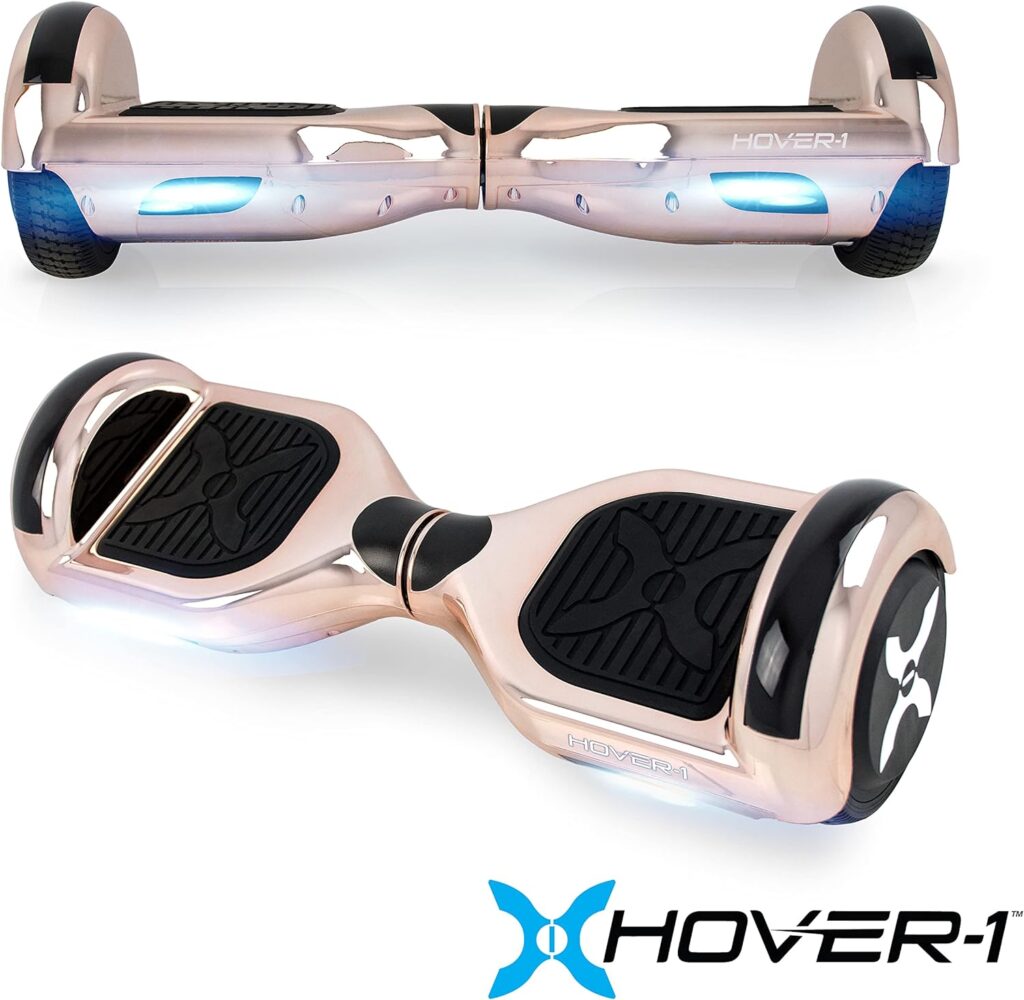 Hover-1 Matrix Electric Self-Balancing Hoverboard with 6.5” LED Tires, Color-Changing Fender Lights, Dual 150W Motors, 7 mph Max Speed, and 3 Miles Max Range