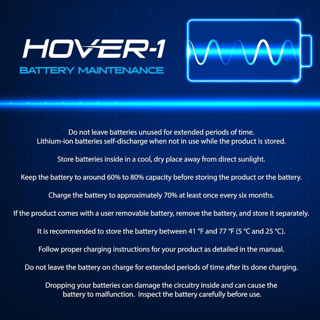Hover-1 Rocket Electric Self-Balancing Hoverboard with 6.5” LED Light-Up Wheels, Dual 160W Motors, 7 mph Max Speed, and 3 Miles Max Range