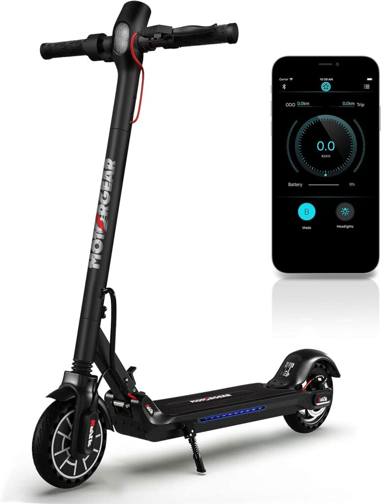 Hurtle Folding Electric Scooter for Adults-300W Brushless Motor Foldable Commuter Scooter w/8.5 Inch Pneumatic Tires,3 Speed Up to 19MPH,18 Miles,Disc BrakeABS,for AdultKids-Hurtle HURES18-M5