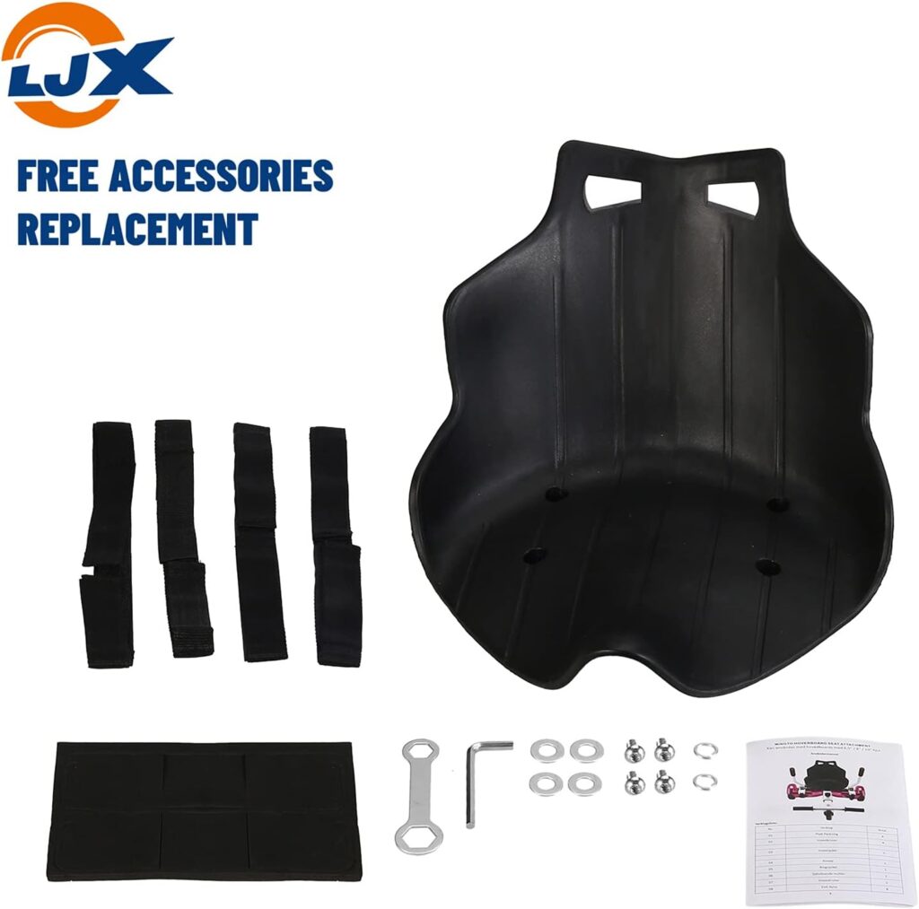 LJX Hoverboard Seat Attachment, Go Kart, Hoverboard Accessories for 6.5” 8” 10” Hoverboard, Suitable for All Ages