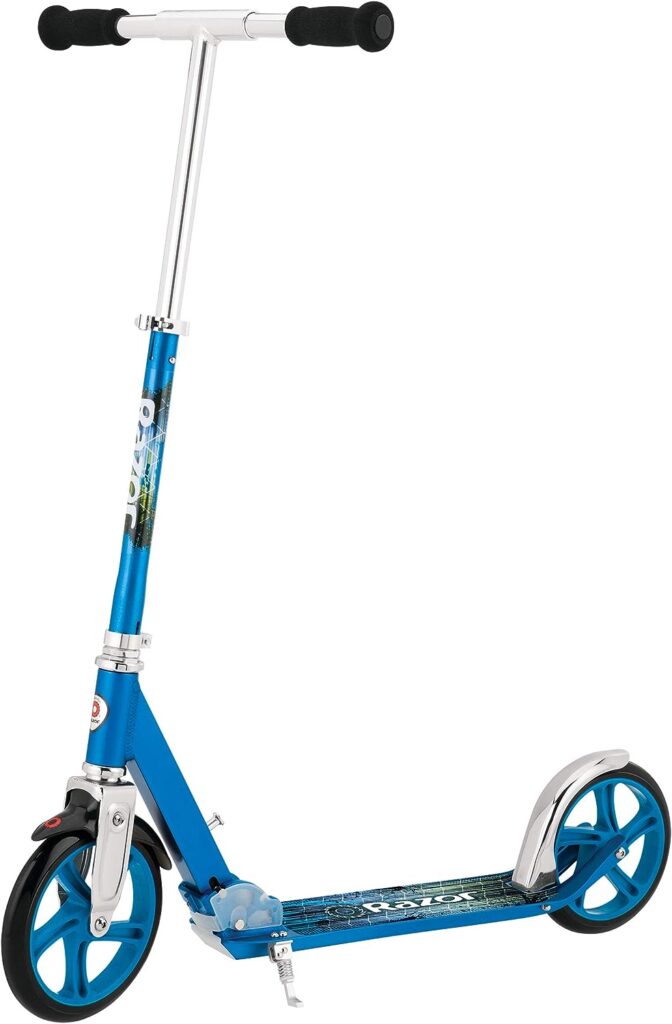 Razor A5 Lux Kick Scooter for Kids Ages 8+ - 8 Urethane Wheels, Anodized Finish Featuring Bold Colors and Graphics, for Riders up to 220 lbs