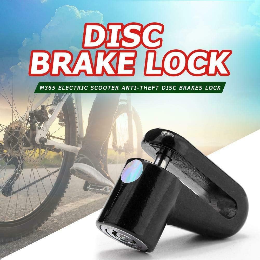 SEWAY Disc Brake Lock for Electric Scooter, Anti-Theft Padlock Wheel Security Lock 6mm Pin with 4 ft Reminder Cable Snackle fit for M365 Scooter