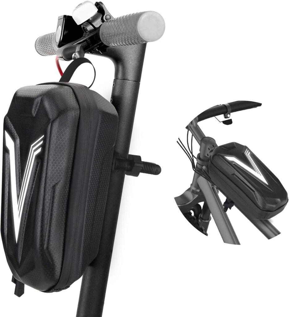 Vitalismo Electric Scooter Bag Scooter Accessories for Adults Kick Scooter Front Bag Waterproof EVA E Scooter Storage Bag Large Capacity Universal Scooter Handlebar Bag