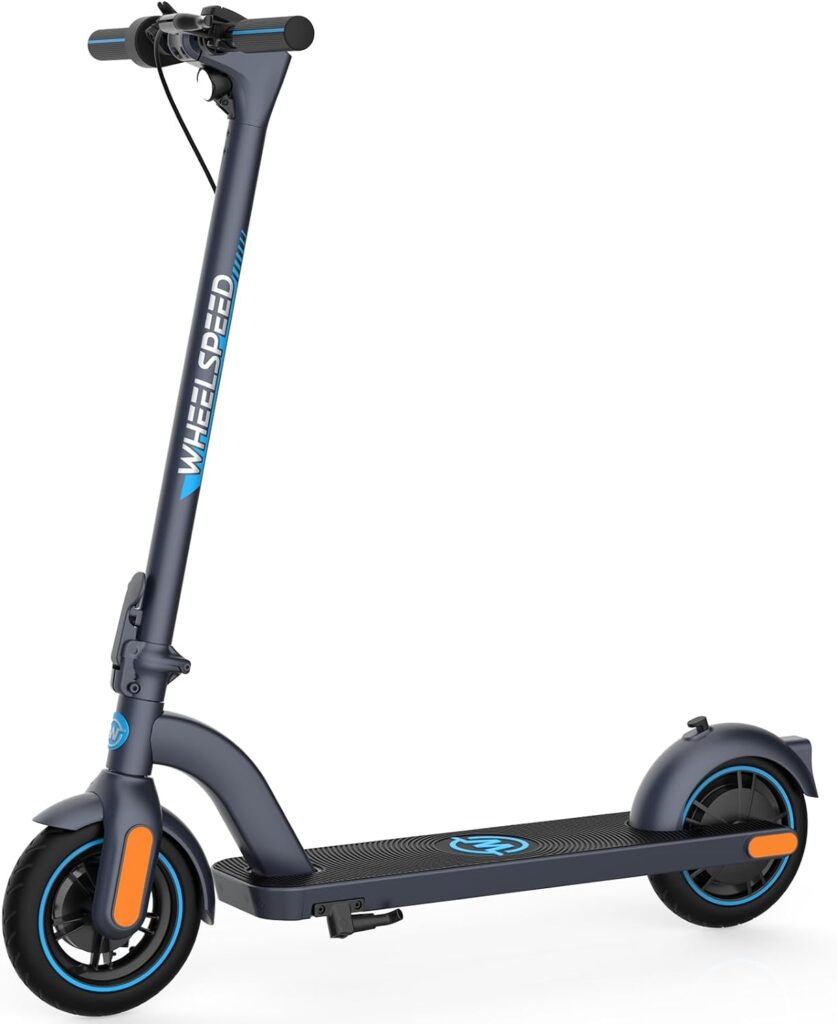 Wheelspeed Electric Scooter Primer, 12-14 Miles Long Range  15 MPH Lightweight Commuting Electric Scooter, 350W Motor  8.5 Pneumatic Tires Portable E-Scooter for Adults with Anti-Theft E-Lock