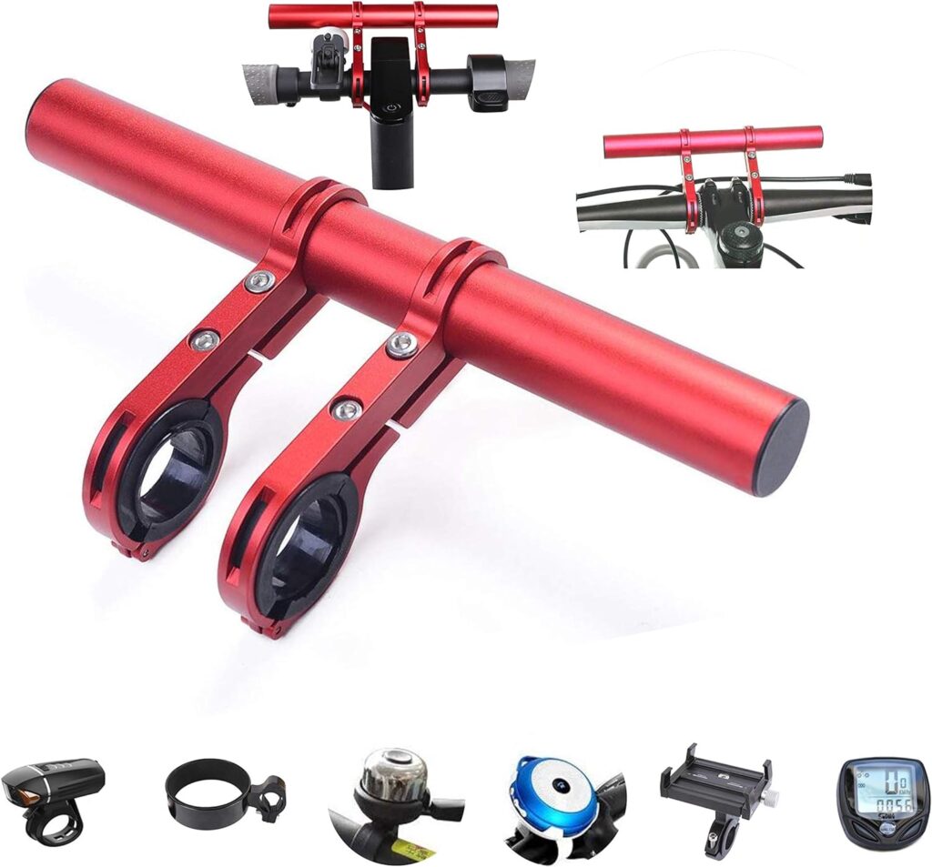 Yungeln Handlebar Extender Bicycle Aluminum Alloy Bracket Extension Double Handlebar Extension Mount Holder Use compatible for XIAOMI M365/Pro 1S Ninebot and Mountain Bicycle