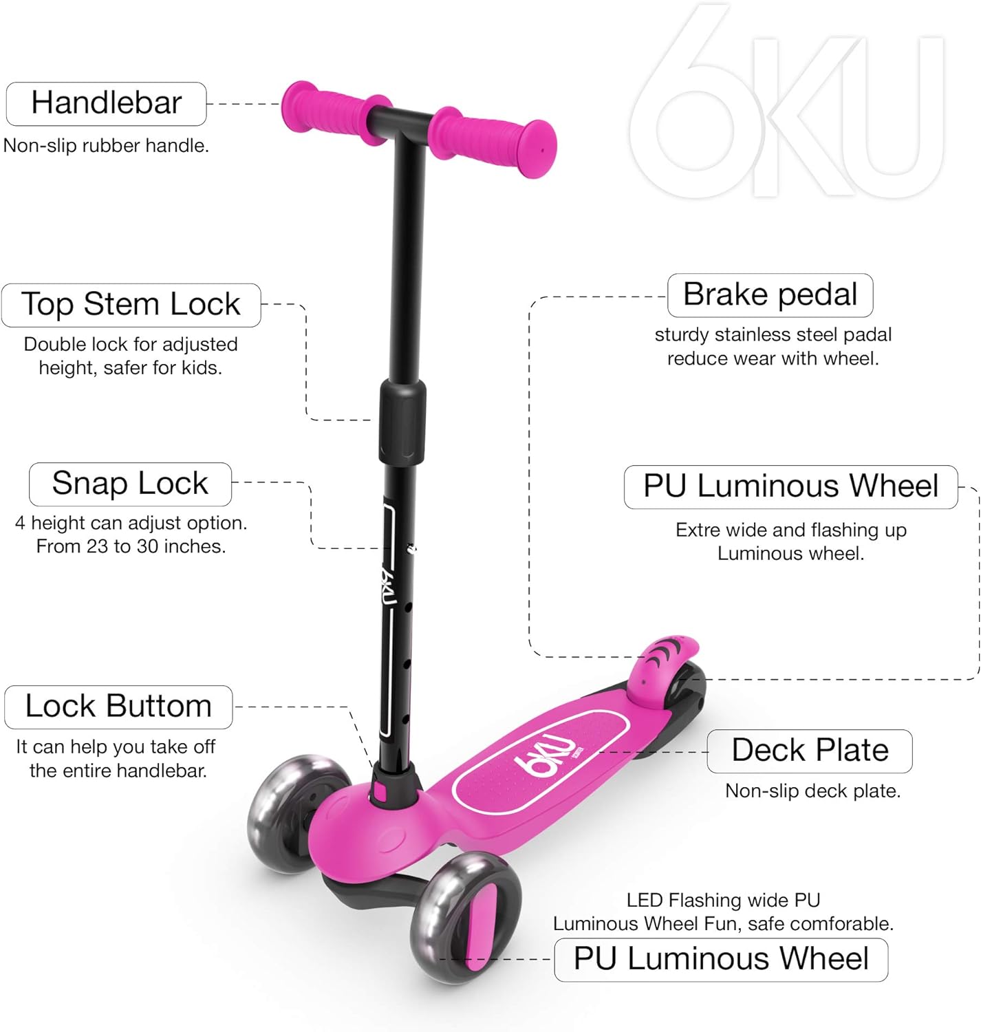 6KU Scooter for Kids Ages 3-5 with Flash Wheels Review