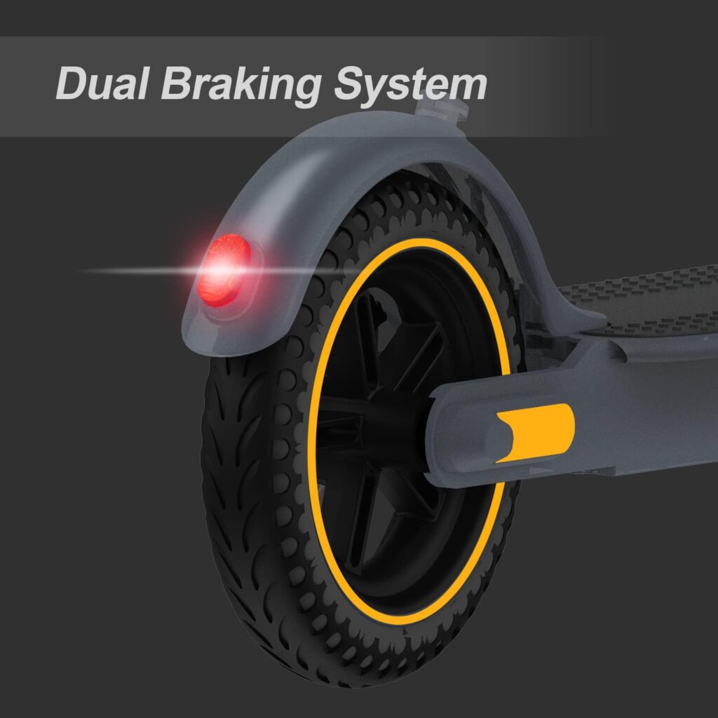 Amazon.com : Electric Scooter 10 Solid Tires 600W Peak Motor Up to 20Miles Range and 19Mph Speed for Adults - Portable Folding Commuting Scooter with Double Braking System and App : Sports  Outdoors