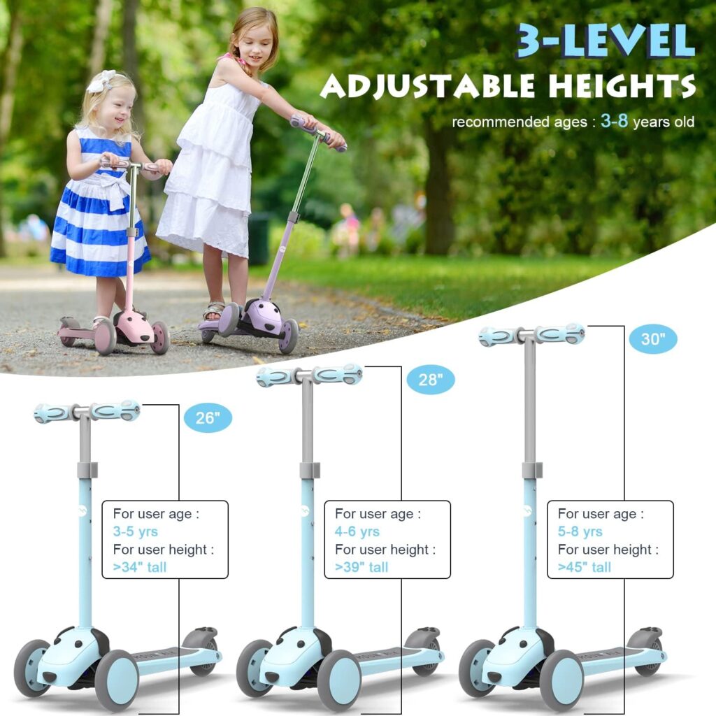 Amazon.com : MOUNTALK 3 Wheel Scooters for Kids Age 3-5/5-8 Years Old, Kick Scooter for Boys and Girls with Light Up Wheels, Mini Scooter for Children (Blue) : Sports  Outdoors