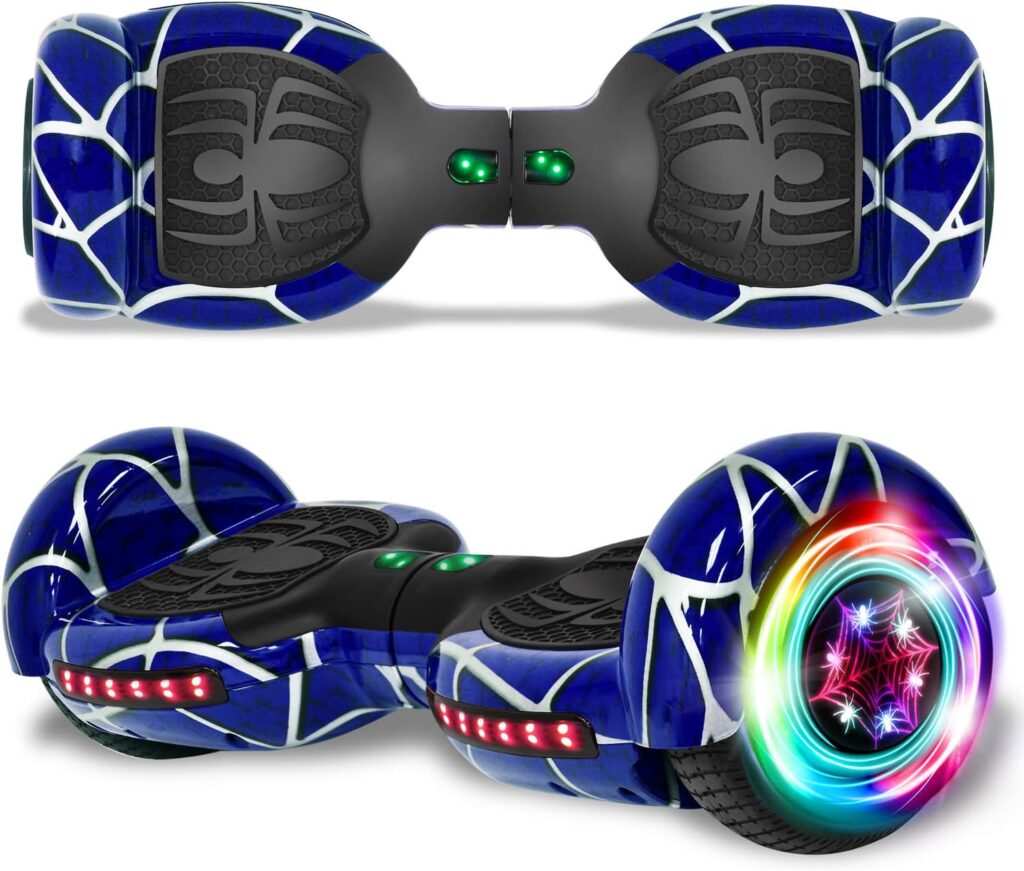 Beston Sports Upgraded LED Series Hoverboard for Kids with Built in Bluetooth Speaker