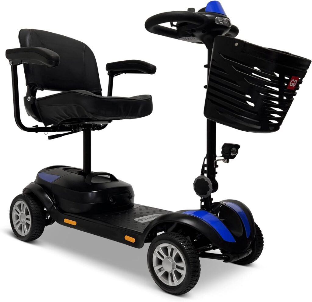 COMFYGO Electric Powered Mobility Scooter - Motorized, Foldable, Detachable Frames w Removable Battery Adjustable Chair Adults and Seniors Airline Approved Scooters