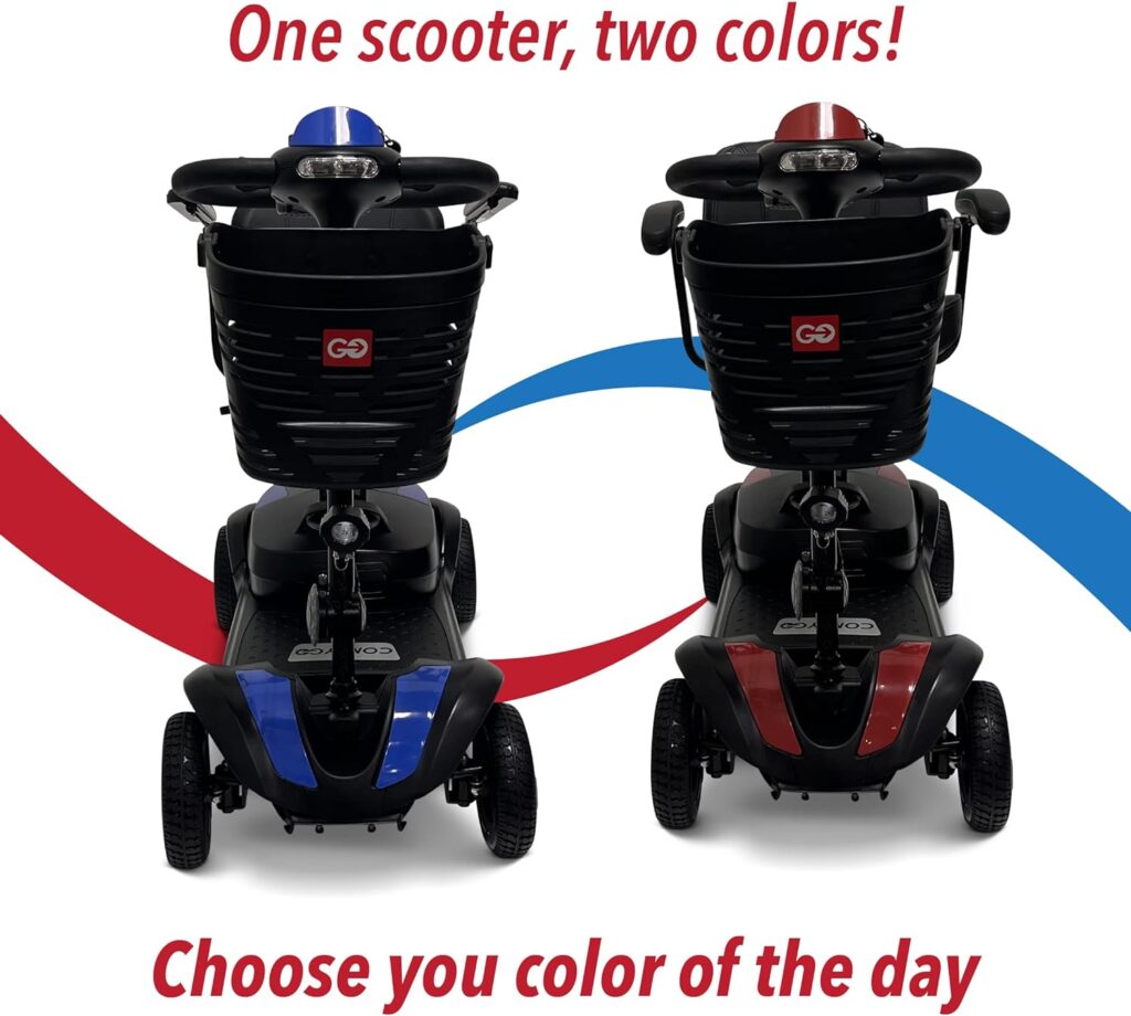 COMFYGO Electric Powered Mobility Scooter - Motorized, Foldable, Detachable Frames w Removable Battery Adjustable Chair Adults and Seniors Airline Approved Scooters