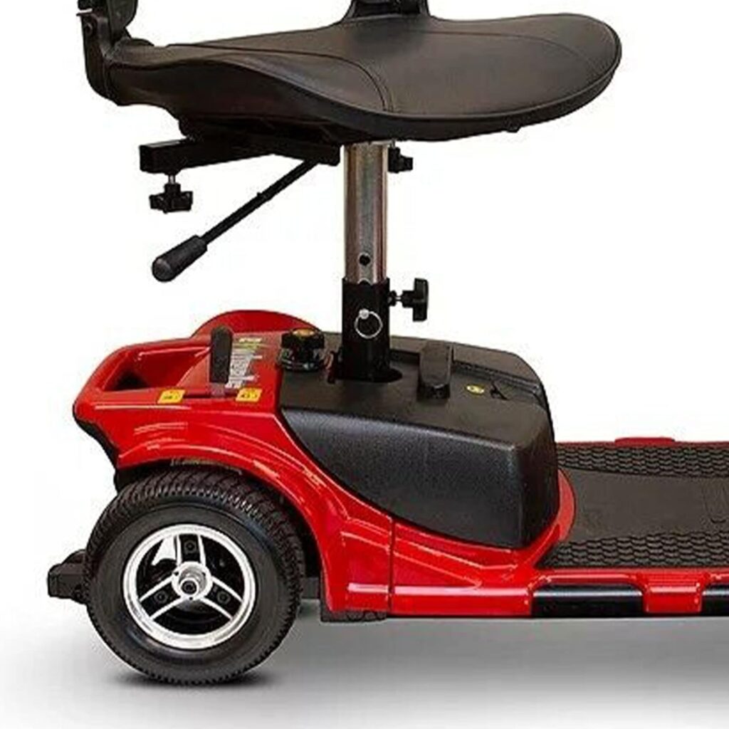 Deluxe Scooters Portable Scooter 4 Wheel Travel Mobility Scooter - Red