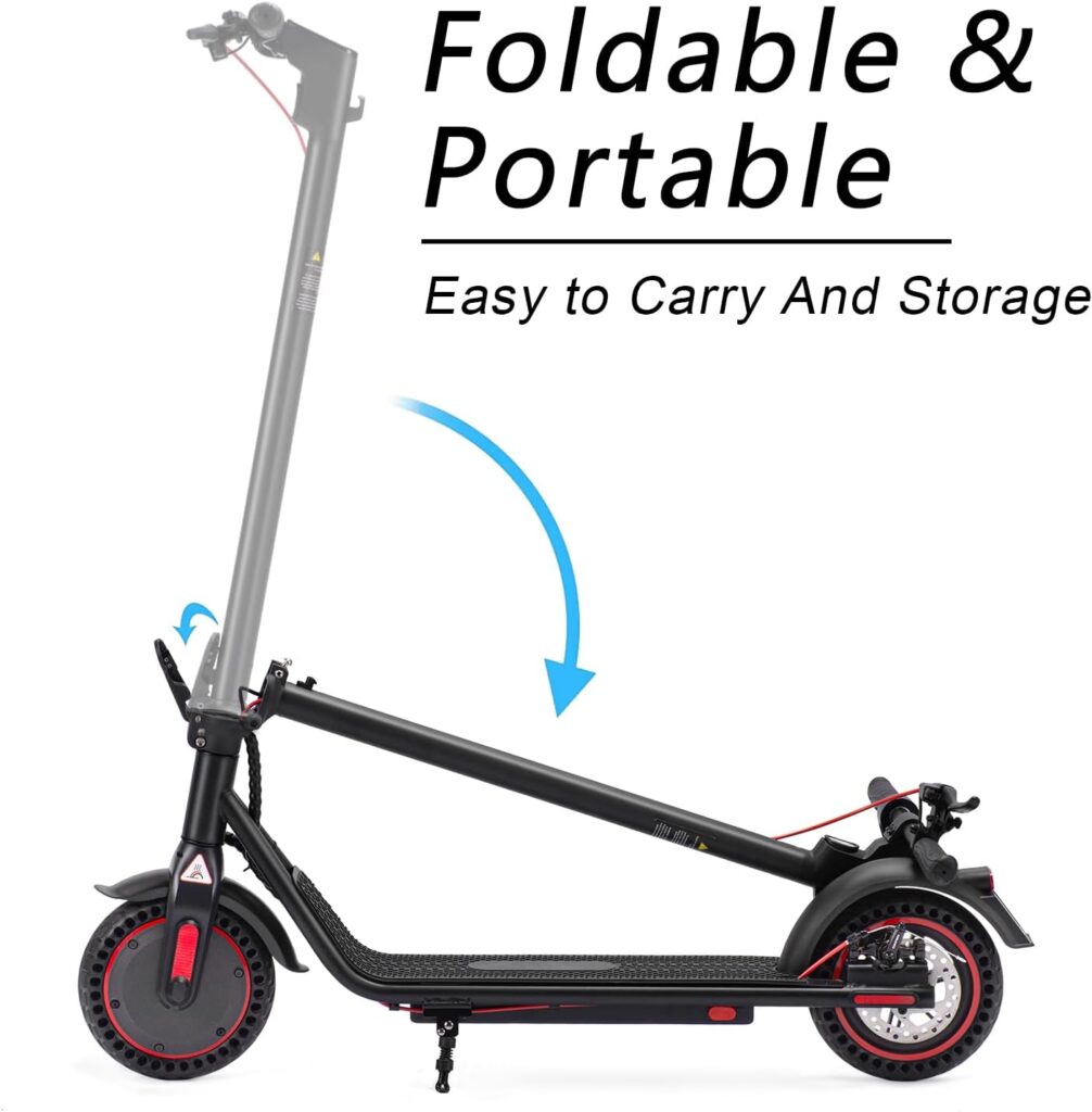 Electric Scooter Upgraded 350W Motor 8.5 Solid Tires Up to 17 Miles Long Range for Adults - 19 Mph Max Speed,Smart APP,Dual Brake System,Foldable Commuter E Scooter