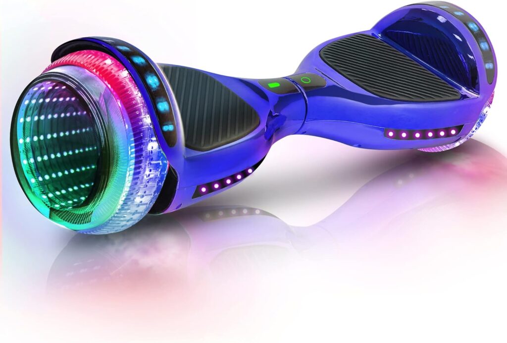 Emaxusa Hoverboard for Kids Ages 6-12, Self Balancing Scooter with Led Lights and Built-in Bluetooth Speaker, UL Safety Certified