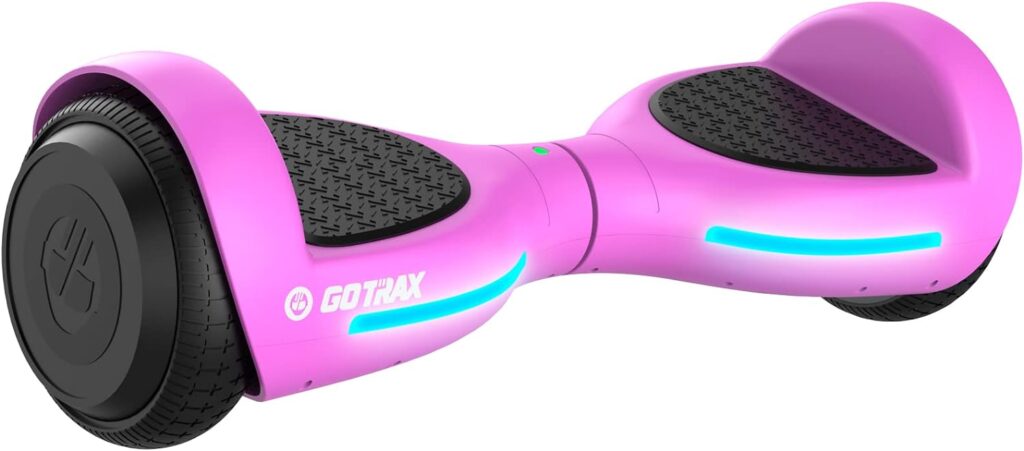 Gotrax ELF/FLASH Hoverboard for Kids, 6.5 LED Wheels  Headlight, Max 3.1Miles Range  5mph/6.2mph Power by Dual 150W/200W Motor, UL2272 Certified Approved and 50.4Wh Battery Self Balancing Scooter