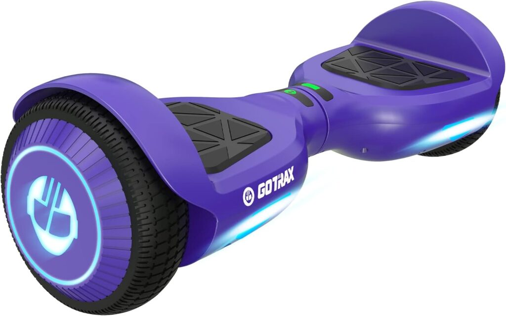 Gotrax Hoverboard with 6.5 LED Wheels  Headlight, Top 6.2mph  3.1 Miles Range Power by Dual 200W Motor, UL2272 Certified and 50.4Wh Battery Self Balancing Scooters for 44-176lbs Kids Adults
