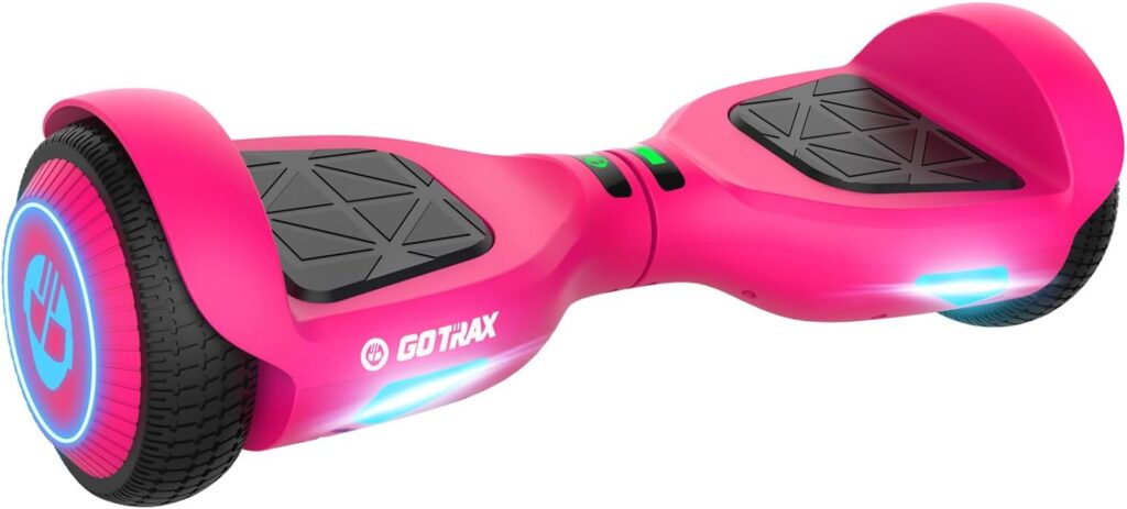 Gotrax Hoverboard with 6.5 LED Wheels  Headlight, Top 6.2mph  3.1 Miles Range Power by Dual 200W Motor, UL2272 Certified and 50.4Wh Battery Self Balancing Scooters for 44-176lbs Kids Adults