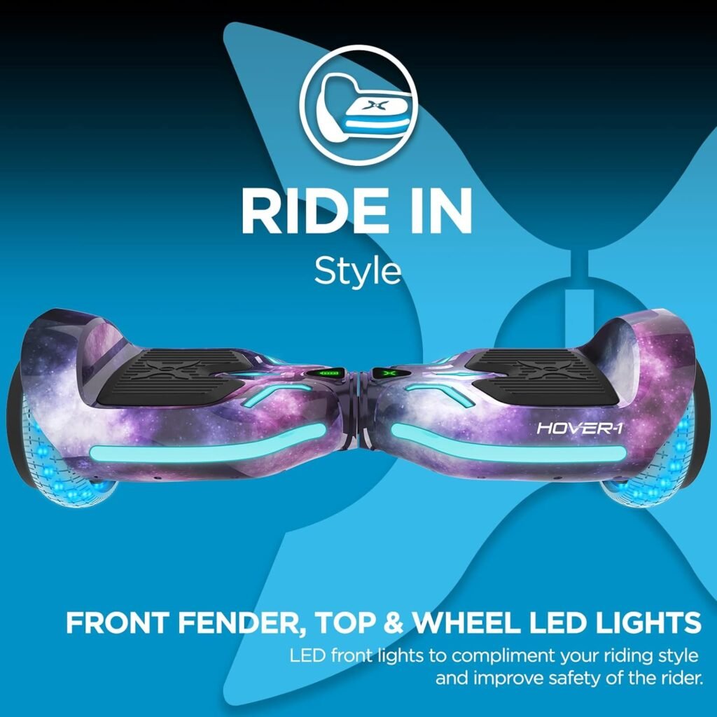 Hover-1 Eclipse Scooter H1-CLIP With Bluetooth Speaker & LED Lights - Carbon Fiber, Open Box