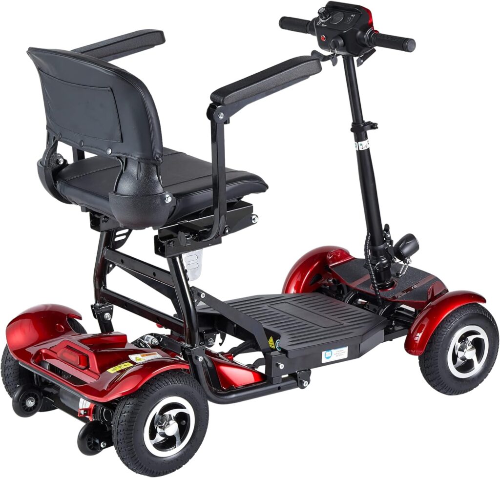 Rubicon FX6 - All Terrain 4 Wheel Foldable Mobility Scooters for Adults and Seniors - Lithium Battery 15 Mile Long Range (Model1)