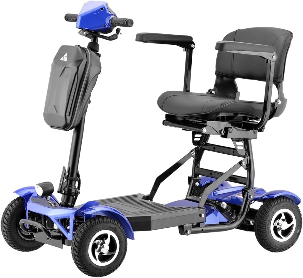 Rubicon FX6 - All Terrain 4 Wheel Foldable Mobility Scooters for Adults and Seniors - Lithium Battery 15 Mile Long Range (Model2)