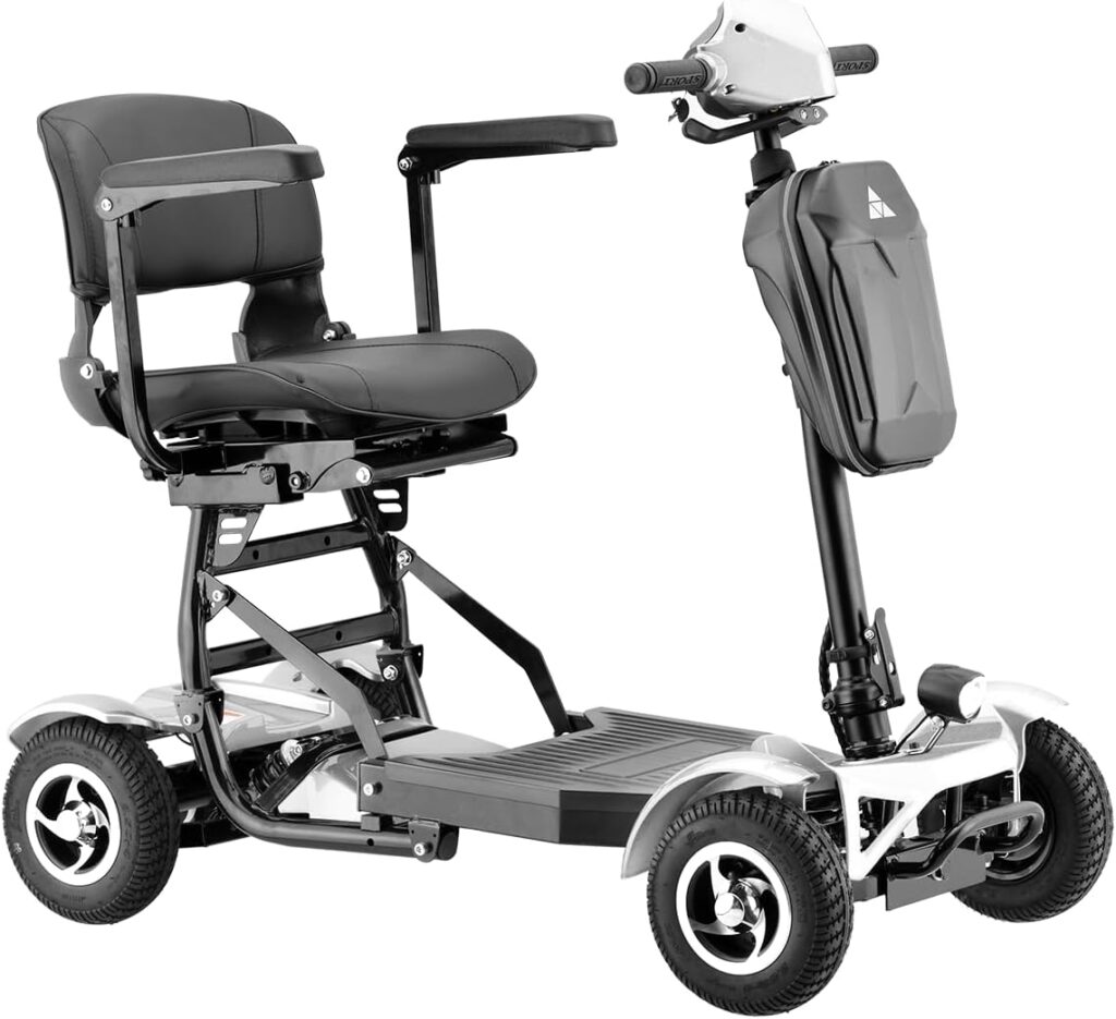 Rubicon FX6 - All Terrain 4 Wheel Foldable Mobility Scooters for Adults and Seniors - Lithium Battery 15 Mile Long Range (Model2)