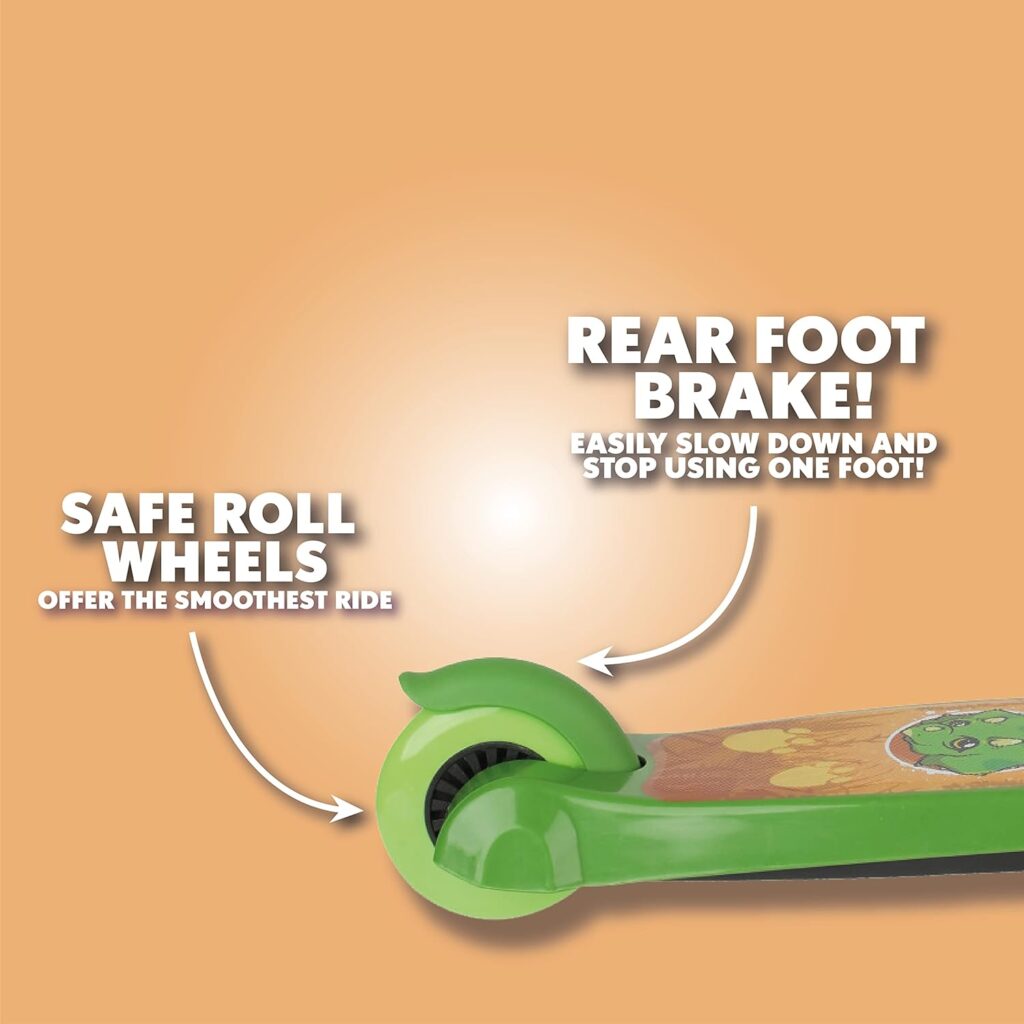 Scooter for Kids Ages 3-5 - Extra Wide Deck  Foot Activated Brake, 3 Wheel Self Balancing Kids Toys for Boys  Girls