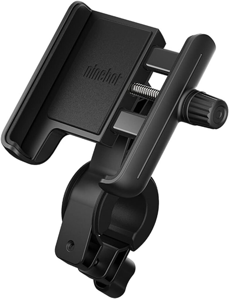 Segway Ninebot Phone Mount, Adjustable Handlebar Phone Holder, Fits All iPhones, All Samsung Galaxy, Holds Any Phone 4-6.5 inches Cellphone, Black