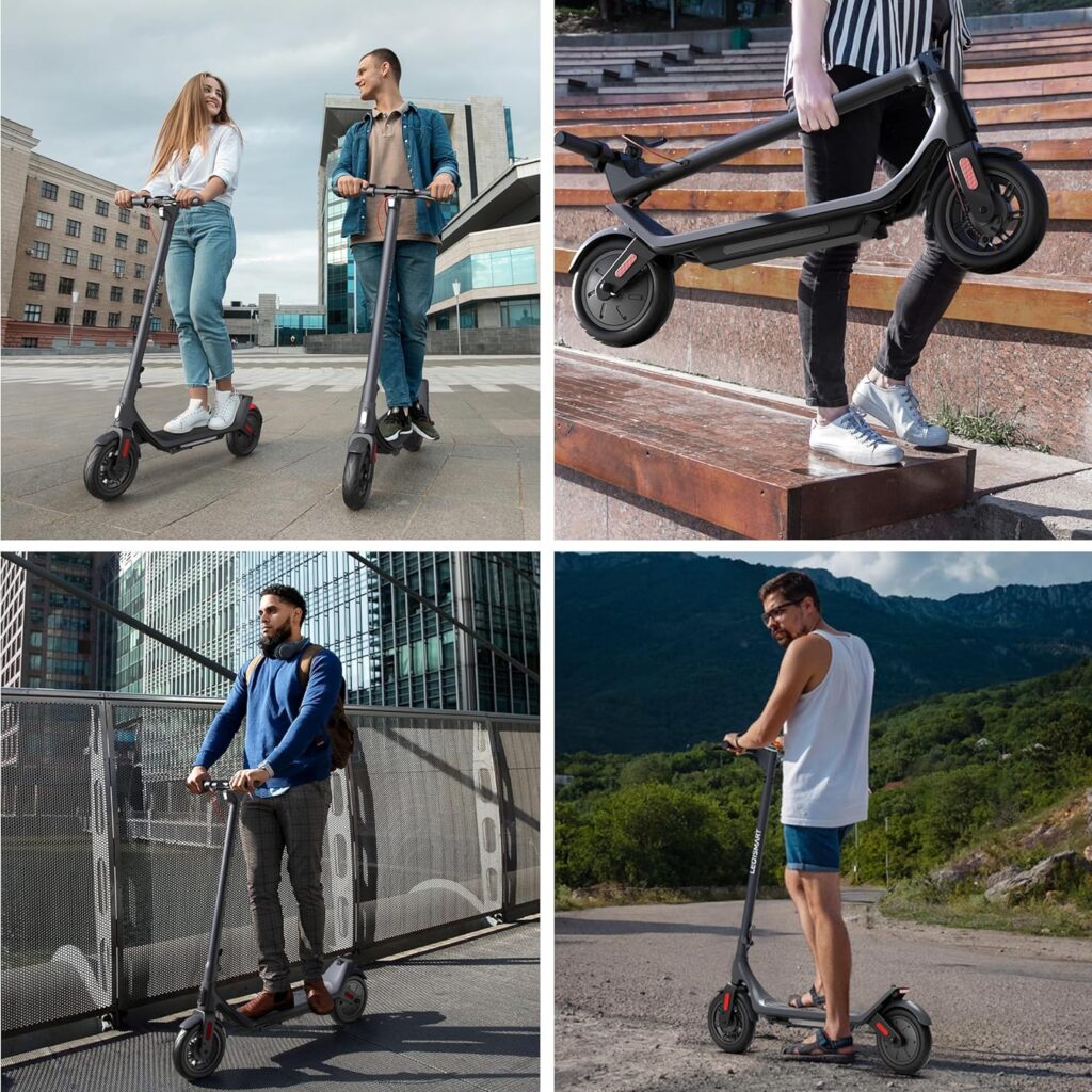 Smart Electric Scooter - Max 15.5/18.6mile Range, 9 Pneumatic Tire, 15.5mph Power by 250W/350W Moter, 220/250/265lbs, APP Digital Display and Cruise Control Foldable Escooter for Adult