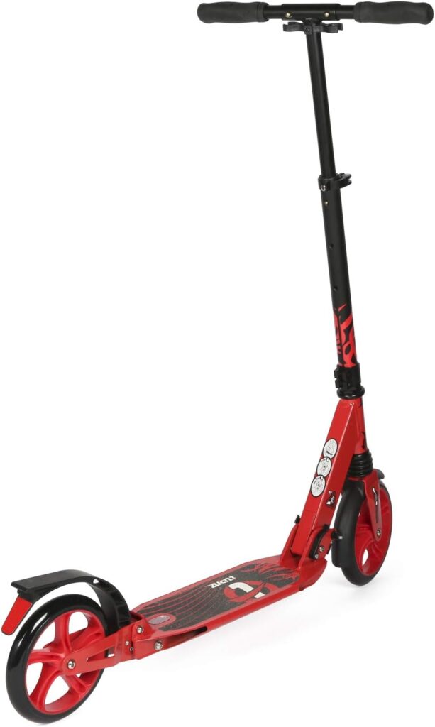 tuRnz Foldable Kick Scooter for Adults  Kids, Aircraft Aircraft Grade Aluminum, Sturdy Scooter with Adjustable Height, Large Wheels, Dual Suspension for a Smooth Ride