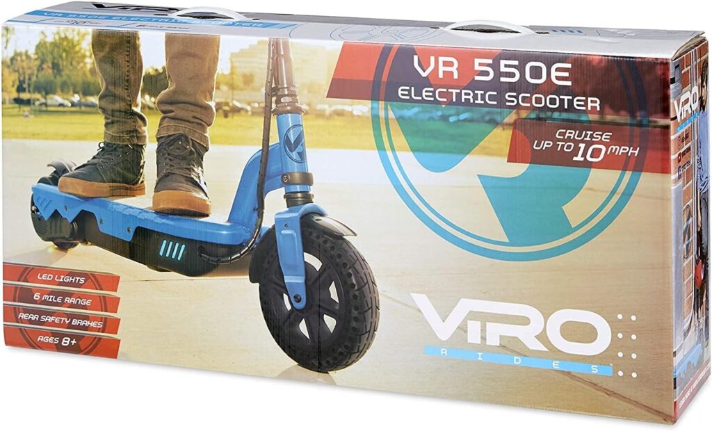 VIRO Rides VR 550E Rechargeable Electric Scooter With Lights - Ride On UL 2272 Certified, Multicolor