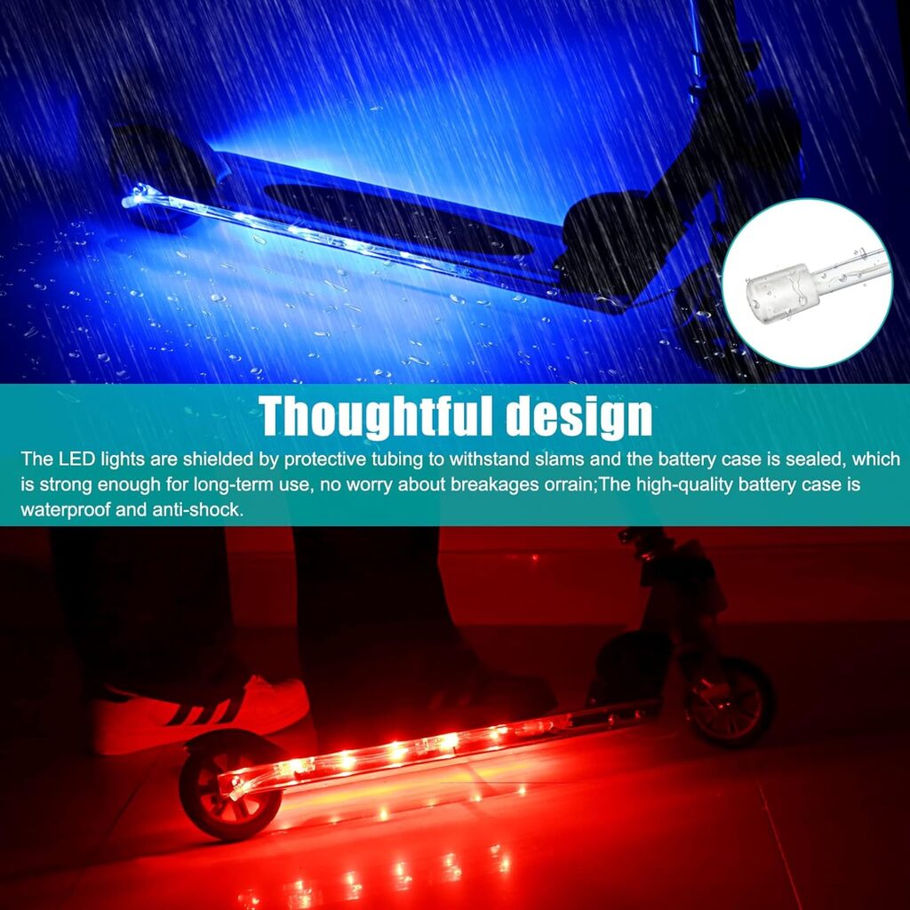 Waybelive LED Scooter Deck Light, Remote Control Skateboard Light, 16 Color Change by Yourself, 10 Ft, Waterproof, Shockproof, Super Bright to Display at Night. Good Gift for Kids