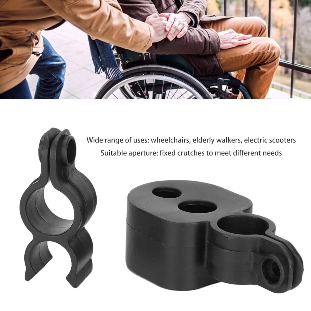 Wheelchair Crutch Holder, Practical Easy to Use Convenient Electric Scooter Cane Stand for Elderly Walkers     Health and Beauty