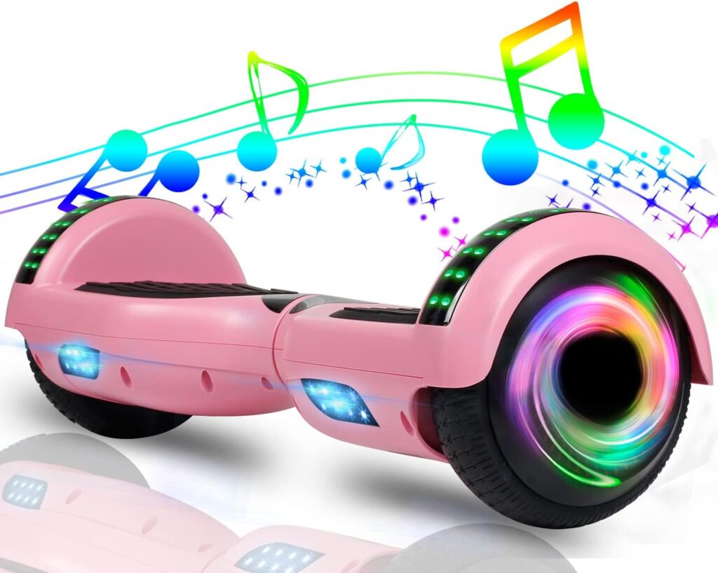 CBD Hoverboard for Kids, Upgraded Hoverboard Bluetooth Speakers  LED Light- 6.5 Tires Dual Powerful Motor All Road Hoverboards - Large Battery Hover Board UL2272 Certified Great Gift