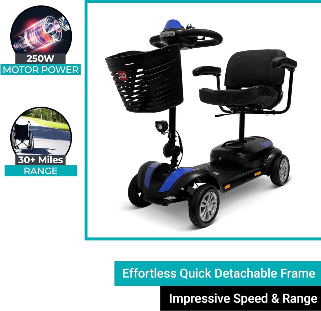 Comfygo Electric Mobility Scooter Z-4 for Adults,Battery Powered Foldable Scooters for Seniors,310 lbs Weight Capacity
