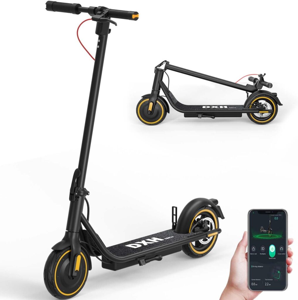 Electric Scooter for Youth Adults, Kick Stand Escooter Lightweight Compact Foldable Design with Powerful 500W Motor up to Fast 19 Mph Ride 20 Miles Long Range, Ideal Urban Campus Commuter