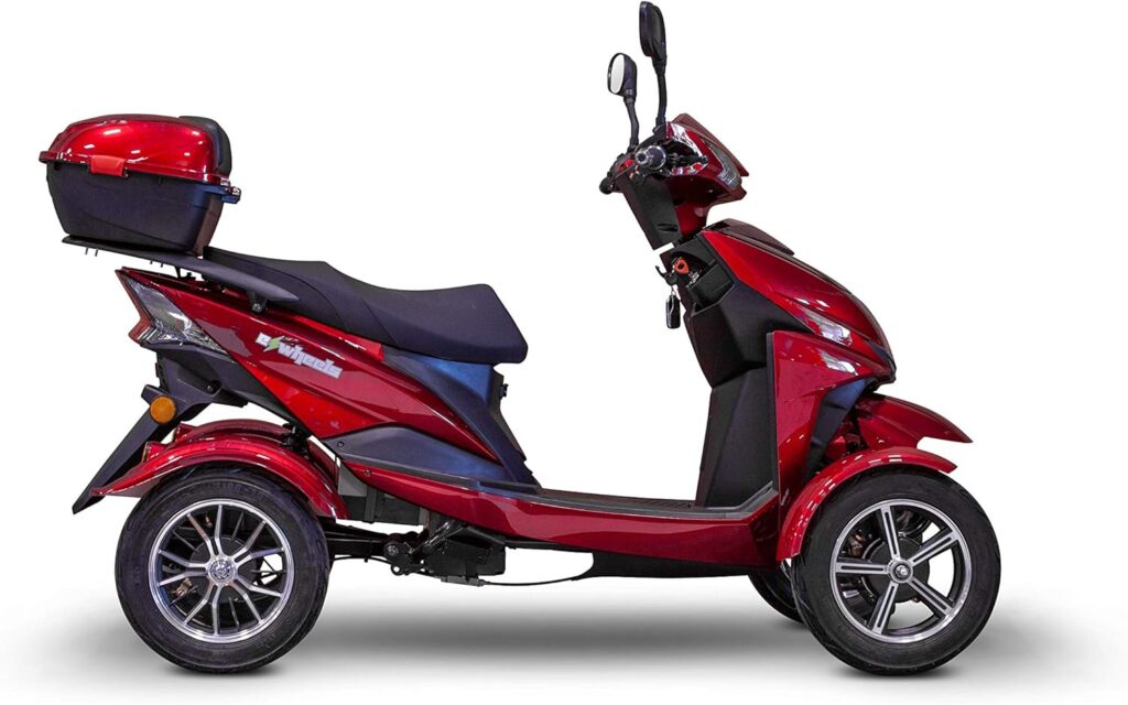 EWheels EW-14 Sporty Mobility Recreational Travel Scooter 4 Wheels Red
