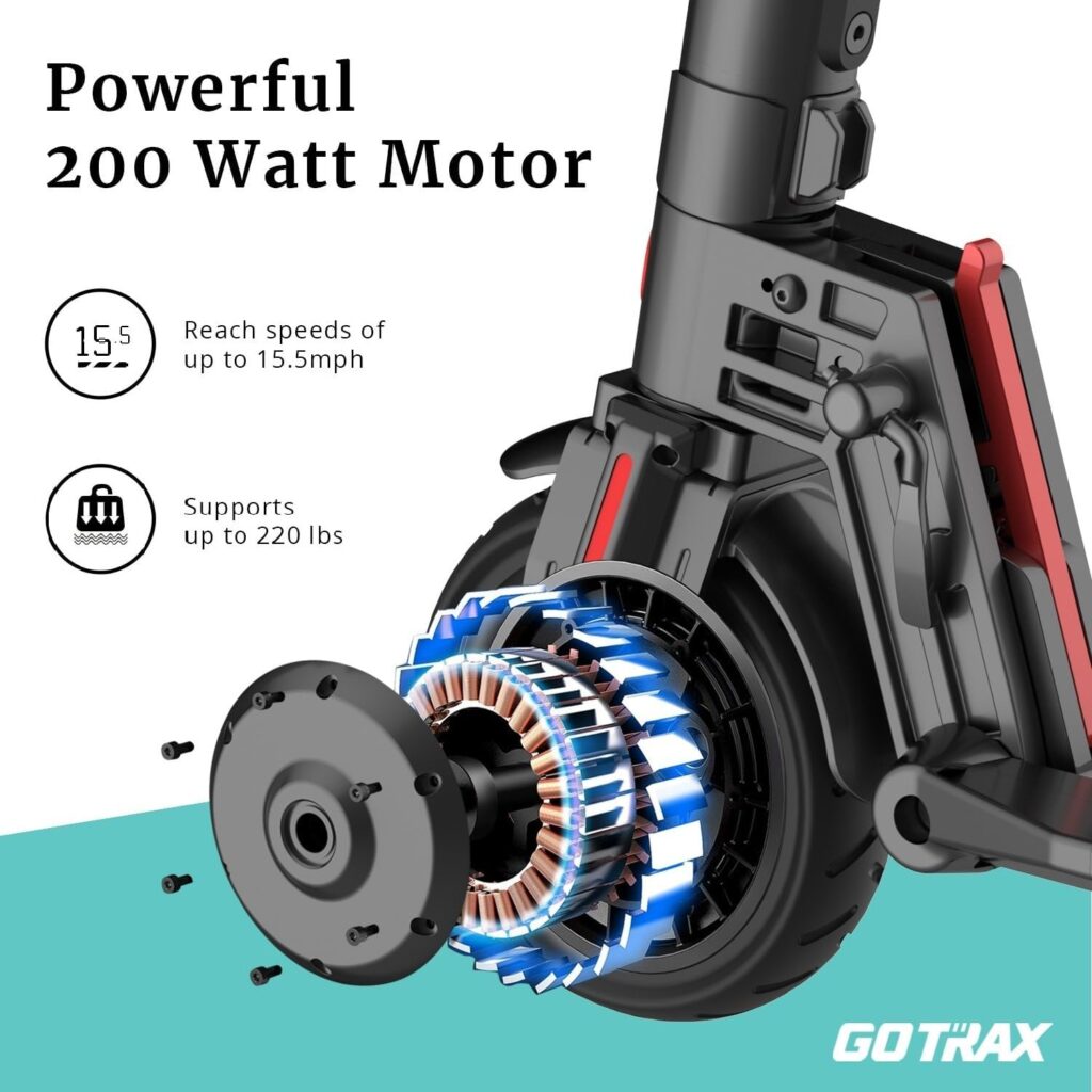 Gotrax Electric Scooter, Max 15.5MPH/12MPH 7 Mile Range 6/6.5 Solid Wheel with Cruise Mode, Electric Kick Scooter for Ages 8+