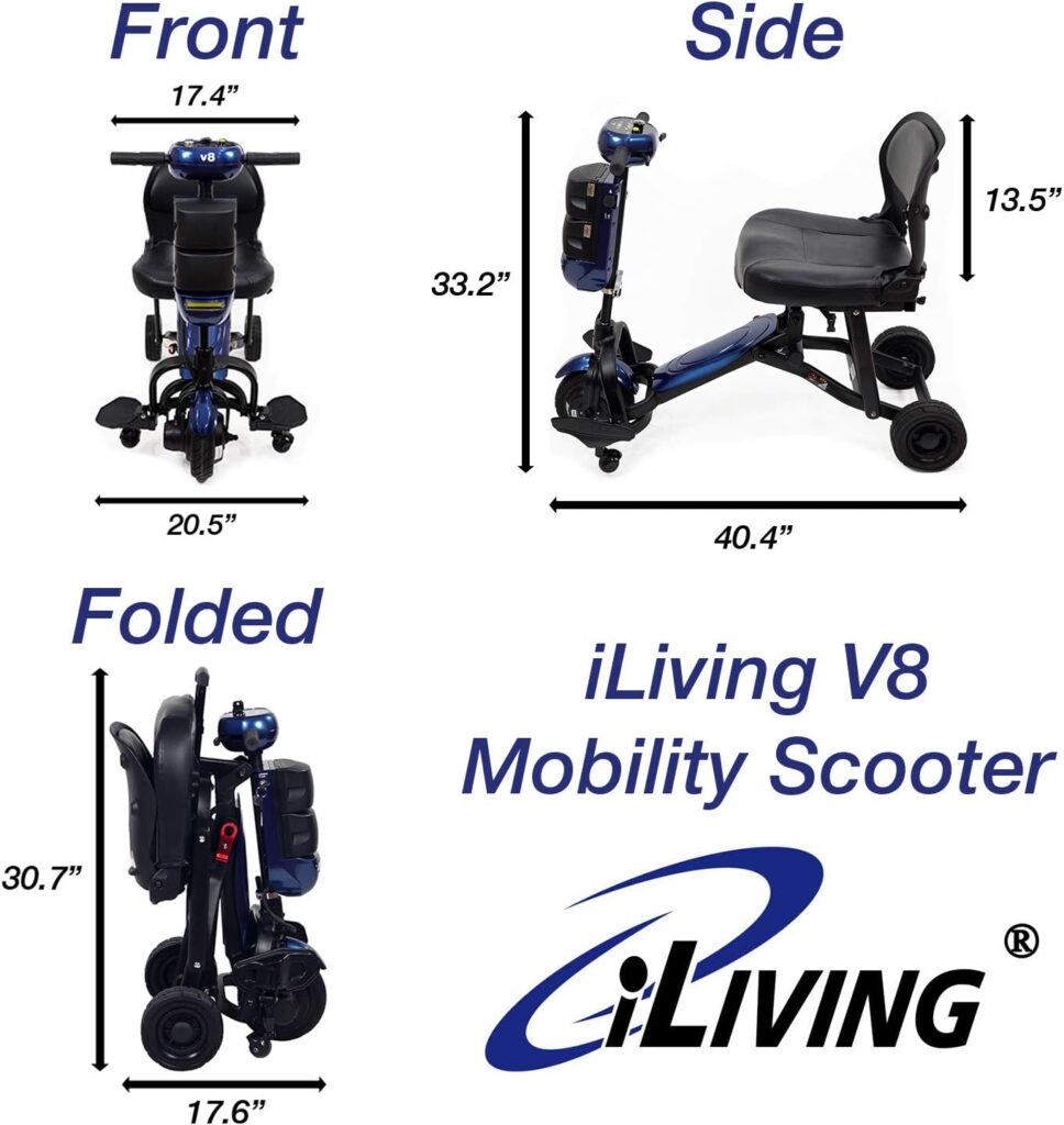 iLiving V8 Foldable Electric Mobility Scooter