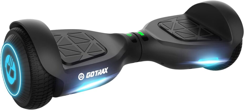 Gotrax Hoverboard with 6.5 LED Wheels  Headlight, Top 6.2mph  3.1 Miles Range Power by Dual 200W Motor, UL2272 Certified and 50.4Wh Battery Self Balancing Scooters for 44-176lbs Kids Adults