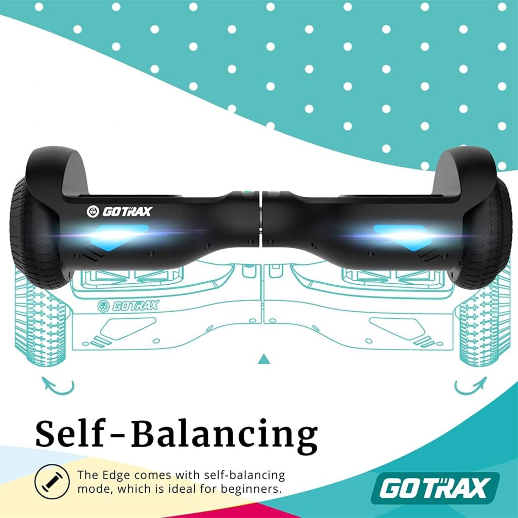 Gotrax Hoverboard with 6.5 LED Wheels  Headlight, Top 6.2mph  3.1 Miles Range Power by Dual 200W Motor, UL2272 Certified and 50.4Wh Battery Self Balancing Scooters for 44-176lbs Kids Adults