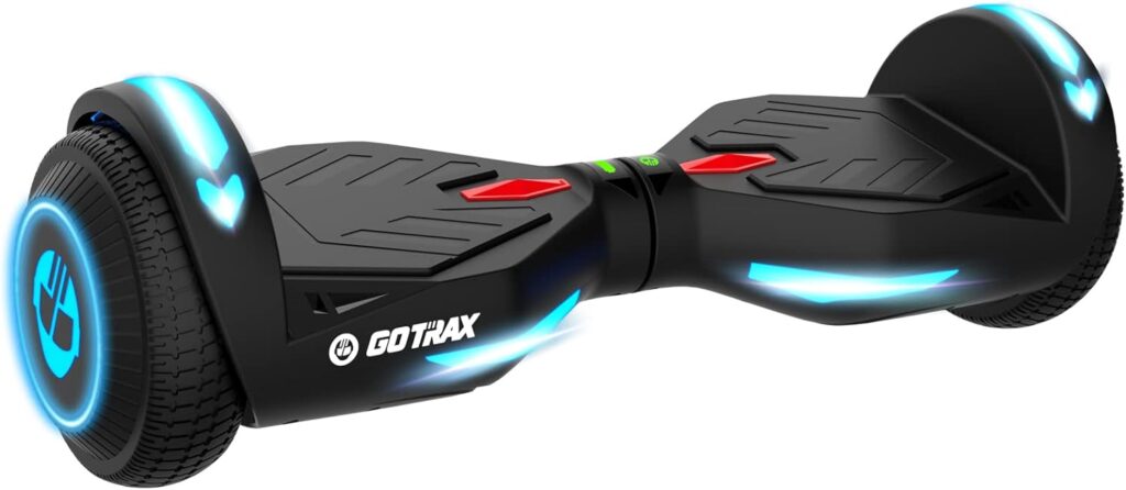 Gotrax NOVA Series Hoverboard. 6.5 LED Solid/Offroad Tires, Max 4.3/5 Miles Range. 6.2mph Power by Dual 200W Motor, UL2272 Certified and 65.52Wh/93.6Wh Battery Self Balancing Scooter for 44-176lbs