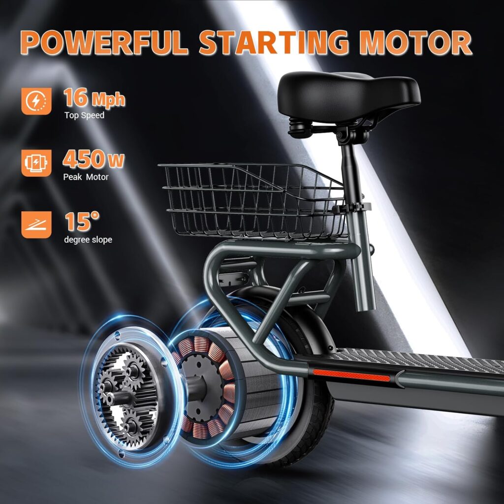 TST Electric Scooter, Up to 20/30 Miles Range Electric Scooter Adults, 15 Mph Folding Commute with 10 Solid Tires, Dual Braking System and App Control