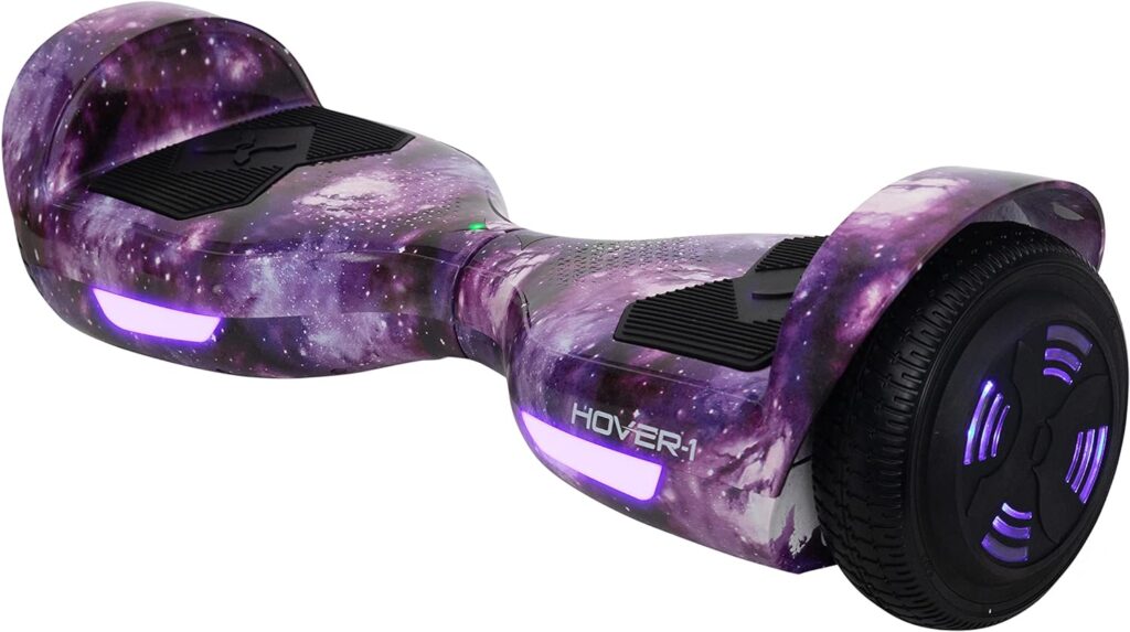 Hover-1 Helix Electric Hoverboard | 7MPH Top Speed, 4 Mile Range, 6HR Full-Charge, Built-In Bluetooth Speaker, Rider Modes: Beginner to Expert