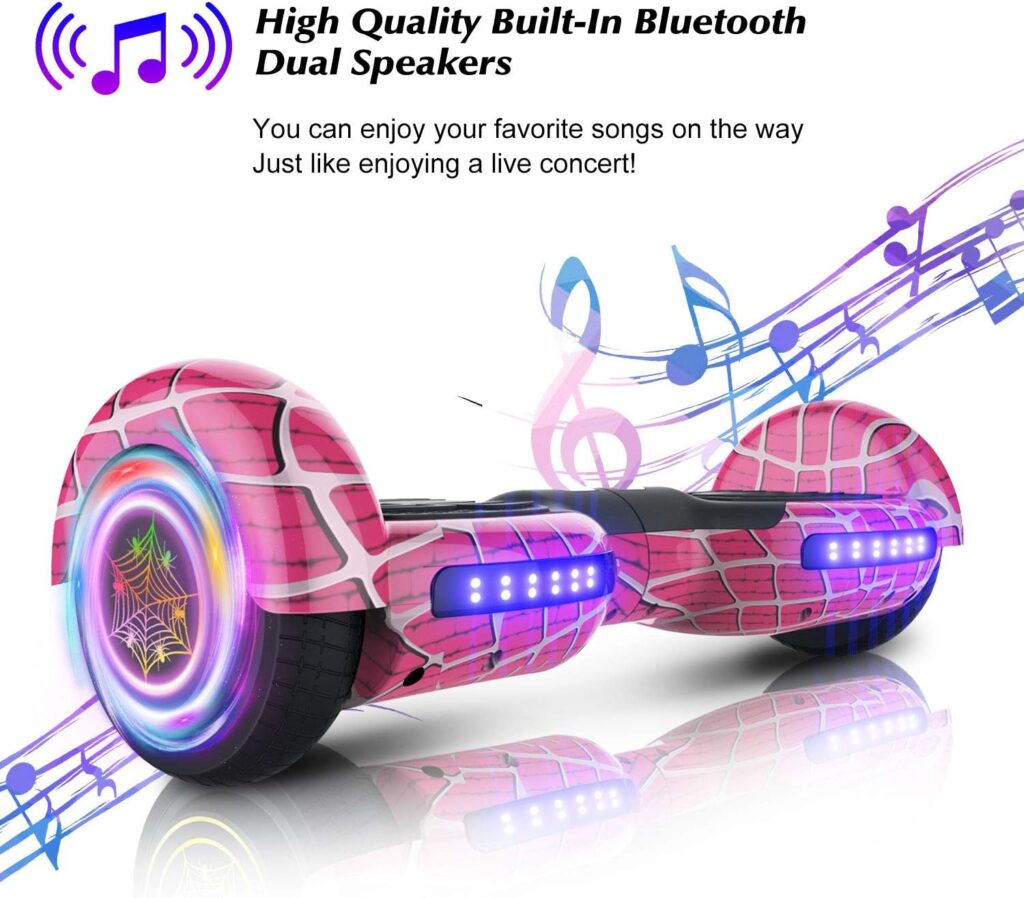 Hoverboard for Kids, with Bluetooth Speaker and LED Lights 6.5 Self Balancing Scooter Hoverboard for Kids Ages 6-12